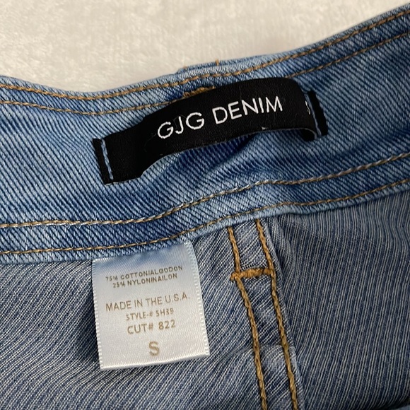 GJG | Womens Cheeky Fringe Button Fly Shorts High Waist Festival Size Medium - Picture 6 of 6